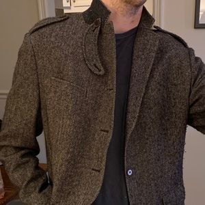 Banana Republic Men’s Herringbone Wool Coat 42R